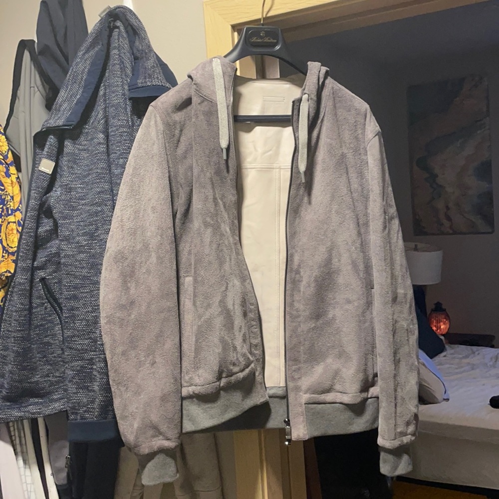 Z Zegna Suede hoodie